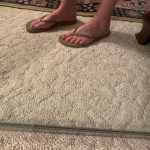 Pretty Copper-colored flip flops